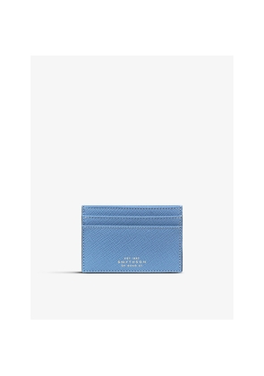 Womens Smythson Panama Croc-Embossed Leather Cardholder