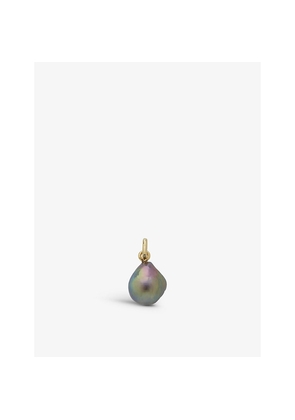Womens Monica Vinader Nura 18ct Yellow Gold-Plated Vermeil Sterling-Silver and Pearl Pendant Charm