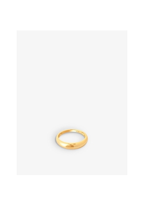Womens Astrid & Miyu Essential Dome 18ct Yellow Gold-Plated Sterling-Silver Ring
