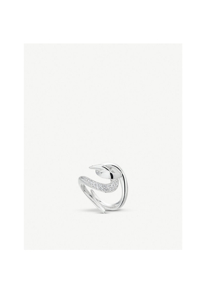 Womens Shaun Leane Hook Sterling Silver and Diamond Ring