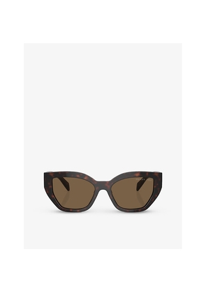 Prada Pr A09S Butterfly-Frame Tortoiseshell Acetate Sunglasses