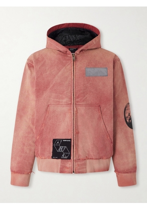 Enfants Riches Déprimés - Distressed Cotton-Jersey Zip-Up Hoodie - Men - Red - S