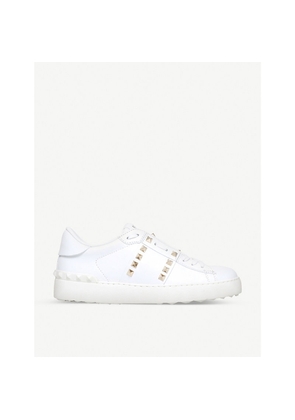 Womens Valentino Garavani Rockstud Leather Low-Top Trainers