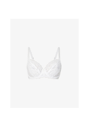 Womens Wacoal Raffiné Floral-Pattern Stretch-Lace Bra