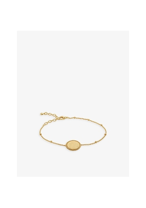 Womens Monica Vinader Deia Beaded-Chain 18ct Yellow Gold-Plated Vermeil Sterling-Silver Pendant Bracelet