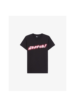 Womens The Kooples Logo-Print Short-Sleeve Cotton T-Shirt
