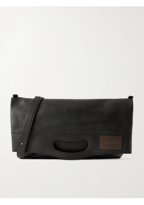 LOEWE - Bobby Logo-Appliquéd Leather Tote Bag - Men - Black