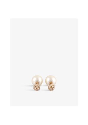 Womens La Maison Couture Ritika Ravi Ivar 18ct Yellow-Gold 2.47ct Polki Diamond and Pearl Earrings