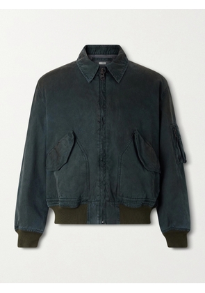 A.PRESSE - Cotton and Silk-Blend Canvas Bomber Jacket - Men - Green - 1