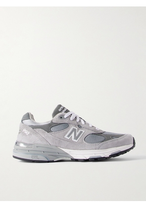 New Balance - MIUSA 993 Suede, Mesh and Leather Sneakers - Men - Gray - UK Men's 11