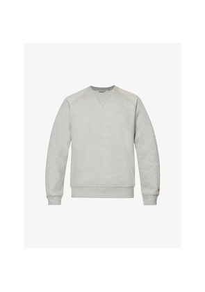 Mens Carhartt WIP Chase Brand-Embroidered Cotton-Blend Sweatshirt