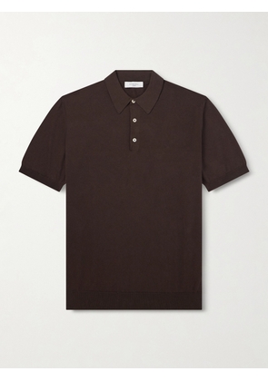 Boglioli - Slim-Fit Garment-Dyed Cotton Polo Shirt - Men - Brown - S