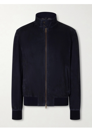 Boglioli - Suede Bomber Jacket - Men - Blue - S