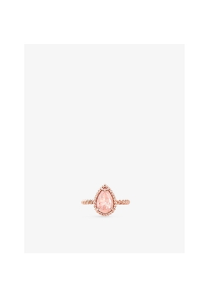 Boucheron Serpent Boheme Small 18ct Rose-Gold and 1.35ct Pink Quartz Ring