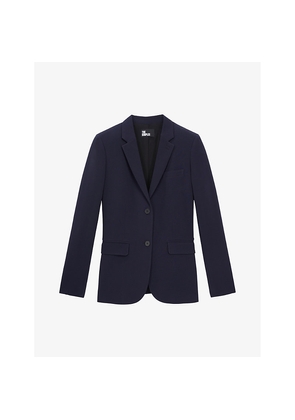 Womens The Kooples Slim-Fit Single-Breasted Stretch-Woven Blazer