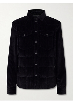 Moncler Grenoble - Gelt Quilted Cotton-Blend Corduroy Down Shirt Jacket - Men - Black - 1