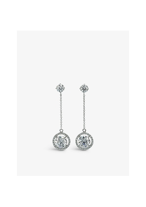 Womens Carat London Ida Sterling-Silver and Cubic Zirconia Drop Earrings