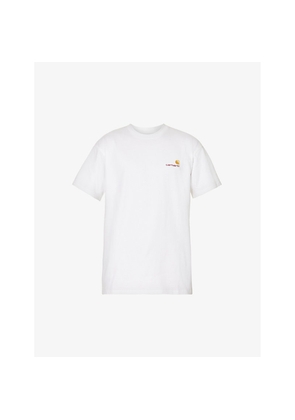Mens Carhartt WIP American Script Logo-Embroidered Cotton-Jersey T-Shirt
