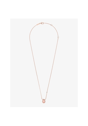 Boucheron Serpent Boheme Extra-Small 18ct Rose-Gold, 0.03ct Brilliant-Cut Diamond and 0.77ct Pink Quartz Pendant Necklace