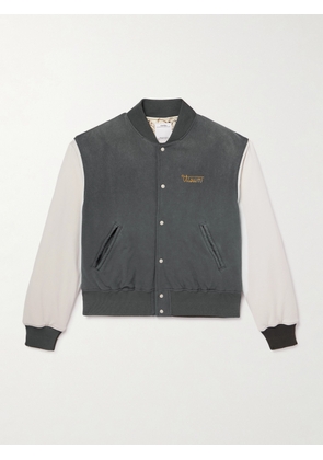 Visvim - Varsity Era Embroidered Padded Cotton Down Jacket - Men - Black - 2