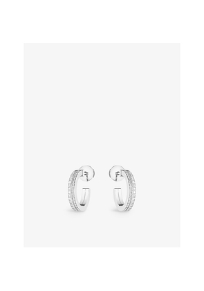 Boucheron Quatre Radiant Edition 18ct White-Gold 0.24ct Diamond Hoop Earrings