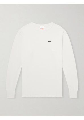 SAINT MXXXXXX - Thermal Logo-Embroidered Honeycomb-Knit Cotton T-Shirt - Men - White - S