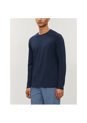 Mens Derek Rose Basel Long-Sleeved Stretch-Cotton Top