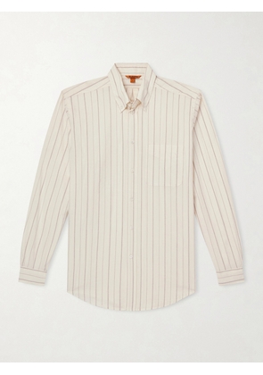 Barena - Camison Button-Down Collar Striped Cotton-Poplin Shirt - Men - Neutrals - IT 46