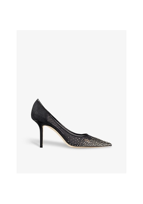 Womens Jimmy Choo Love 85 Crystal-Embellished Mesh Pumps