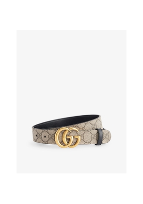 Womens Gucci Double G Reversible Leather Belt