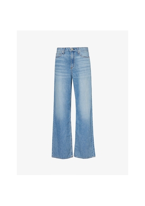 Womens Rag & Bone Logan Wide-Leg Mid-Rise Jeans