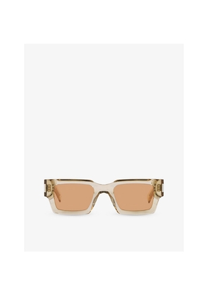 Saint Laurent Ys000468 Rectangle-Frame Acetate Sunglasses