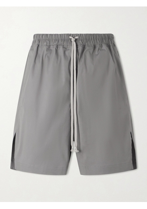 Rick Owens - Straight-Leg Stretch-Cotton Poplin Shorts - Men - Gray - IT 46