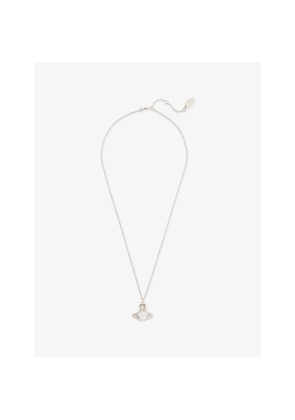 Womens Vivienne Westwood Jewellery Ariella Silver-Toned Brass, Crystal and Cubic Zirconia Pendant Necklace