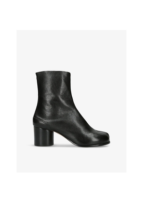 Womens Maison Margiela Tabi Leather Heeled Ankle Boots