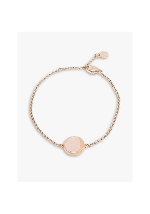 Womens La Maison Couture Niin Luna 18ct Rose Gold-Plated Sterling-Silver and Rose Quartz Pendant Bracelet