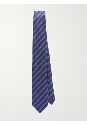 Charvet - 8.5cm Striped Silk-Jacquard Tie - Men - Blue