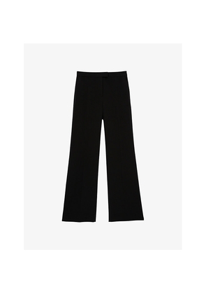 Womens The Kooples Straight-Leg High-Rise Crepe Trousers