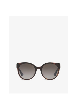 Womens Gucci Gg0035Sn Round-Frame Acetate Sunglasses