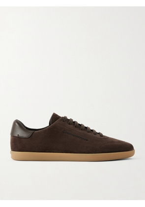 Zegna - 232 Leather-Trimmed Suede Sneakers - Men - Brown - UK 7