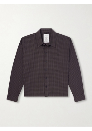 mfpen - Priority Checked Cotton and Linen-Blend Shirt - Men - Gray - XS