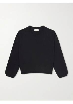 mfpen - Companion Cropped Cotton and Linen-Blend Sweater - Men - Black - XS