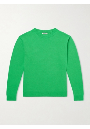 Auralee - Brushed Cashmere and Cotton-Blend Sweater - Men - Green - 3