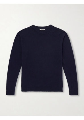 Auralee - Brushed Cashmere and Cotton-Blend Sweater - Men - Blue - 3