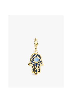 Womens Thomas Sabo Hand Of Fatima 18ct Yellow Gold-Plated 925 Sterling-Silver and Enamel Charm