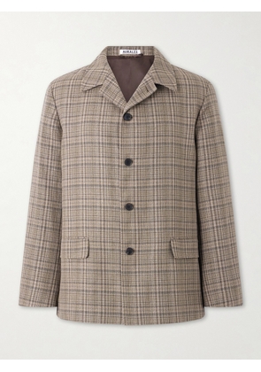 Auralee - Checked Silk and Linen-Blend Tweed Jacket - Men - Brown - 3