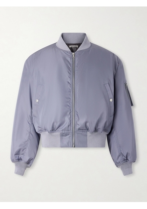 Auralee - Silk-Twill Bomber Jacket - Men - Blue - 3