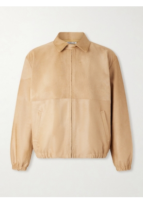 Auralee - Panelled Calf Hair Blouson Jacket - Men - Neutrals - 3