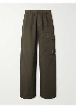 C.P. Company - Straight-Leg Logo-Appliquéd Cotton Reps Cargo Trousers - Men - Green - IT 44