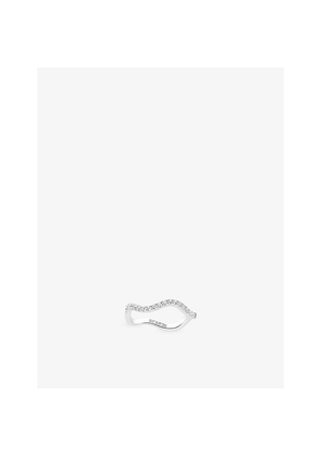 Womens Sif Jakobs Ellera Waves Sterling-Silver and Zirconia Ring